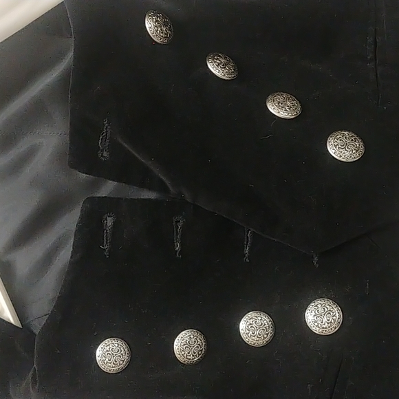 Vtg Apart Blouse & Velvet Vest - Picture 9 of 16